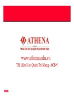 Bài giảng Mạng cơ bản: Giới thiệu mạng máy tính - Trung tâm Athena