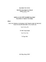 Màu sắc phong cách khẩu ngữ trong một số truyện ngắn về người trí thức của nam cao 