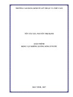 Giáo trình Động vật không xương sống ở nước
