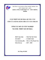 CỤM THIẾT KẾ ĐỒ HỌA QUẢNG CÁO CHO CỬA HÀNG KEM CHICACU ICE CREAM TÓM TẮT ĐỒ ÁN TỐT NGHIỆP NGÀNH: THIẾT KẾ ĐỒ HỌA