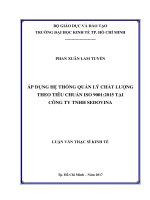 Tài liệu luận văn kinh tế Áp Dụng Hệ Thống Quản Lý Chất Lượng Theo Tiêu Chuẩn
