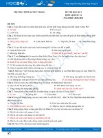 Bộ 3 đề thi HK1 môn Lịch sử 11 năm 2020 có đáp án Trường THPT Quyết Thắng