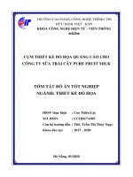 CỤM THIẾT KẾ ĐỒ HỌA QUẢNG CÁO CHO CÔNG TY SỮA TRÁI CÂY PURE FRUIT MILK TÓM TẮT ĐỒ ÁN TỐT NGHIỆP NGÀNH: THIẾT KẾ ĐỒ HỌA