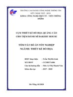 CỤM THIẾT KẾ ĐỒ HỌA QUẢNG CÁO CHO TIỆM BÁNH MÌ BAKERY HOUSE TÓM TẮT ĐỒ ÁN TỐT NGHIỆP NGÀNH: THIẾT KẾ ĐỒ HỌA