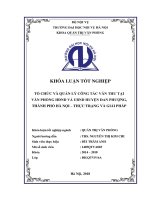 Luận văn Thạc sĩ Quản trị văn phòng: Tổ chức và quản lý công tác Văn thư tại Văn phòng HĐND và UBND huyện Đan Phượng, thành phố Hà Nội – Thực trạng và giải pháp