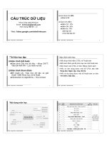 Bài giảng Cấu trúc dữ liệu: Chương 1 - Trịnh Xuân