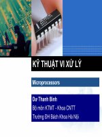 Bài giảng Kỹ thuật vi xử lý: Chương 2 - Dư Thanh Bình