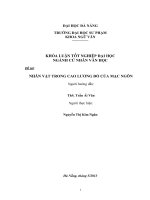 Nhân vật trong cao lương đỏ của mạc ngôn 