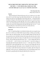 Một số biện pháp phát triển hứng thú nhận thức cho trẻ 4 – 5 tuổi trong hoạt động dạy trẻ sắp xếp theo quy luật tại các trường mầm non