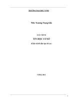 Giáo trình Tin học cơ sở (Giáo trình đào tạo từ xa): Phần 1