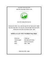 Khóa luận tốt nghiệp: Đánh giá công tác chuyển quyền sử dụng đất trên địa bàn Phường Túc Duyên, thành phố Thái Nguyên, tỉnh Thái Nguyên giai đoạn 2015 - 2017
