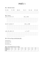 Phiếu ôn tập môn Toán + Tiếng Việt lớp 2 năm học 2020-2021 - Trường Tiểu học Nguyễn Văn Bá