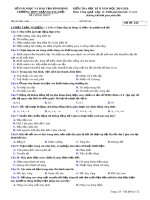 Đề thi học kì 2 môn Công nghệ lớp 12 năm 2019-2020 có đáp án - Trường THPT Trần Quang Diệu