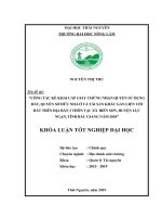 Khóa luận tốt nghiệp: Công tác kê khai cấp Giấy chứng nhận quyền sử dụng đất quyền sở hữu nhà ở và tài sản khác gắn liền với đất trên địa bàn 3 thôn tại xã Biên Sơn, huyện Lục