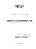 Nghiên cứu thực trạng cây xanh đường phố tại thành phố hội an – tỉnh quảng nam nhằm đề xuất một số giải pháp phát triển bền vững 