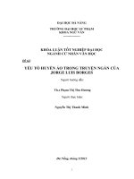 Yếu tố huyền ảo trong truyện ngắn của jorge luis borges 
