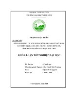 Khóa luận tốt nghiệp: Đánh giá công tác cấp giấy chứng nhận quyền sử dụng đất trên địa bàn xã Hóa Trung, huyện Đồng Hỷ, tỉnh Thái Nguyên giai đoạn 2015 - 2017