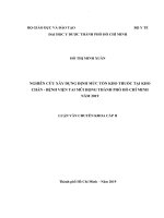 Nghiên cứu xây dựng định mức tồn kho thuốc tại kho chẵn   bệnh viện tai mũi họng thành phố hồ chí minh năm 2019 