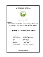 Khóa luận tốt nghiệp: Tìm hiểu thị trường nhà ở chung cư tại thành phố Thái Nguyên, tỉnh Thái Nguyên giai đoạn 2015-2018