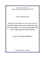 Tài liệu luận văn kinh tế Đánh Giá Tác Động Của Các Nhân Tố Cấu Thành Hệ Thống Kiểm Soát