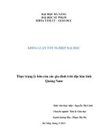 Thực trạng ly hôn của các gia đình trên địa bàn tỉnh quảng nam 