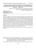 Khảo sát hàm lượng polyphenol, flavonoid, hoạt tính kháng oxy hóa từ lá và hoa của ba loài sao nhái (họ cúc – Asteraceae)