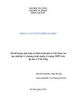 Vấn đề tự học môn lịch sử (khóa trình lịch sử việt nam) của học sinh lớp 11 (chương trình chuẩn) ở trường THPT trên địa bàn TP đà nẵng 
