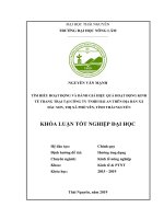 Khóa luận tốt nghiệp: Tìm hiểu hoạt động và đánh giá hiệu quả hoạt động kinh tế trang trại của công ty TNHH Hải An trên địa bàn xã Đắc Sơn, thị xã Phổ Yên, tỉnh Thái Nguyên