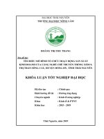 Khóa luận tốt nghiệp: Tìm hiểu mô hình tổ chức hoạt động sản xuất kinh doanh của làng nghề chè truyền thống xóm 9, Thị trấn Sông Cầu, huyện Đồng Hỷ, tỉnh Thái Nguyên