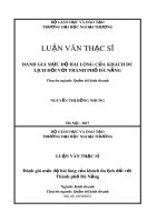 Luận văn Thạc sĩ Quản trị kinh doanh: Đánh giá mức độ hài lòng của khách du lịch đối với Thành phố Đà Nẵng