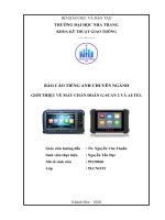 BÁO CÁO GIỚI THIỆU MÁY CHẨN ĐOÁN GSCAN 2 VÀ AUTEL  KHOA KỸ THUẬT GIAO THÔNG, ĐẠI HỌC NHA TRANG