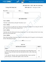 Đề kiểm tra 1 tiết HK1 môn Địa lý lớp 7 năm 2018-2019 - Trường THCS Biên Giới có đáp án