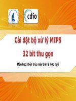 Bài giảng Kiến trúc máy tính và hợp ngữ: Chương 7 - ĐH KHTN TP.HCM
