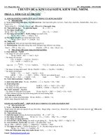 chuyen de luyen thi TN DH phan kim loai kiem va kiemtho