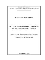 Quản trị nguồn nhân lực tại Công ty Cổ phần khoáng sản 3  Vimico (Luận văn thạc sĩ)