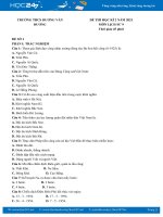 Bộ 5 đề thi HK2 môn Lịch Sử 9 năm 2021 có đáp án Trường THCS Dương Văn Dương