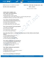 Đề kiểm tra 1 tiết HK1 môn GDCD 8 năm học 2019 - 2020 có đáp án Trường THCS Thành Nhất