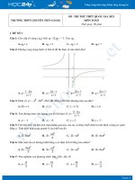 Bộ 4 đề thi thử THPT QG năm 2021 môn Toán - Trường THPT Chuyên Tiền Giang