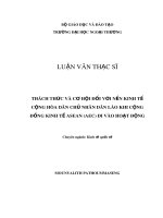 Luận văn Thạc sĩ Kinh tế: Thách thức và cơ hội đối với nền kinh tế Cộng hòa Dân chủ nhân dân Lào khi cộng đồng kinh tế Asean (AEC) đi vào hoạt động