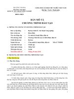 Bản mô tả chương trình đào tạo ngành Công nghệ kỹ thuật Điện, điện tử