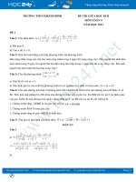 Bộ 5 đề thi giữa HK2 môn Toán 9 năm 2021 Trường THCS Khánh Bình