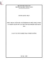 Tóm tắt luận văn Thạc sĩ Điều dưỡng: Thực trạng chăm sóc người bệnh sau phẫu thuật thay van động mạch chủ tại viện tim mạch Bệnh viện Bạch Mai