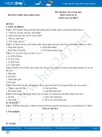 Bộ 5 đề thi HK2 môn Lịch Sử 10 năm 2021 có đáp án Trường THPT Phan Bội Châu