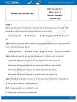 Bộ 5 đề thi HK2 môn Vật Lý 9 năm 2021 có đáp án Trường THCS Mai Văn Vĩnh