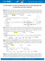 Tuyển chọn các bài tập Hóa học hay luyện thi THPT QG có hướng dẫn giải chi tiết