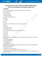 Bộ 5 đề thi thử THPT QG năm 2021 môn GDCD Trường THPT Nguyễn Công Trứ