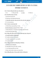 35 Câu hỏi trắc nghiệm chủ đề Cấu trúc của tế bào Sinh học 10 có đáp án