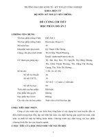 Đề cương chi tiết học phần Đồ án 2 - Kỹ thuật viễn thông