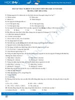 Bài tập trắc nghiệm về Halogen môn Hóa học 10 năm 2020 Trường THPT Đô Lương