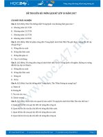 Đề thi giữa HK 1 môn Lịch sử lớp 10 năm 2017